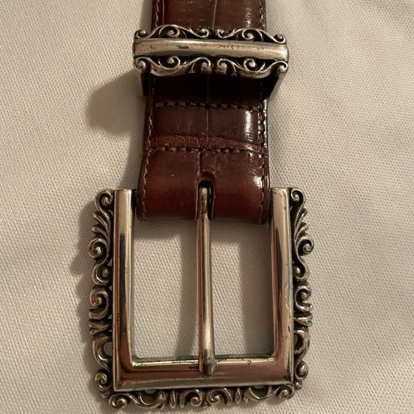 Brighton Brown Croco Belt - Picture 3 of 7
